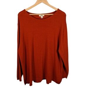 Cato Woman Knit Sweater Red‎ Long Sleeve Casual Warm Comfy Plus Size 26/28W